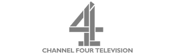 Channel Four Television's logo in grey