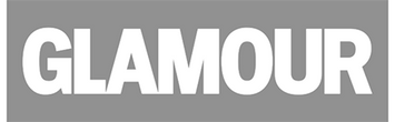 Glamour Women's Magazine Logo in Grey and White