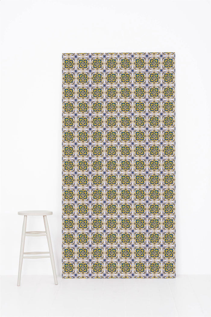 #0208 | Tile | Blue Yellow