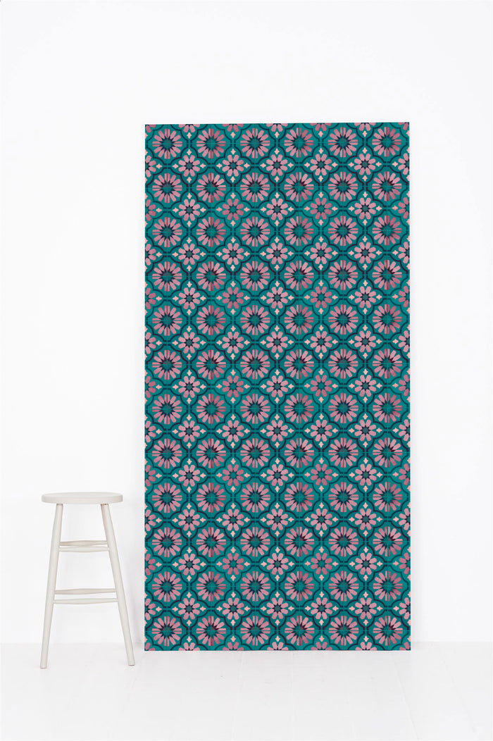 #0322 | Tile | Pink & Teal