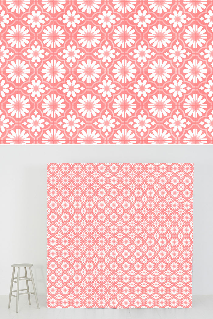 #0322 | Tile | White+Pink